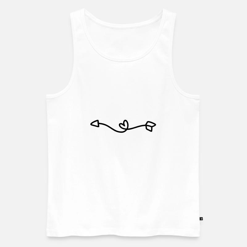 Pfeil links | pfeile - Männer Premium Bio Tank Top - Weiß