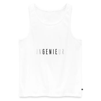 Ingenieur InGENIEur - Männer Premium Bio Tank Top - Weiß - Vorne - AI Model Male 178 light (178cm)