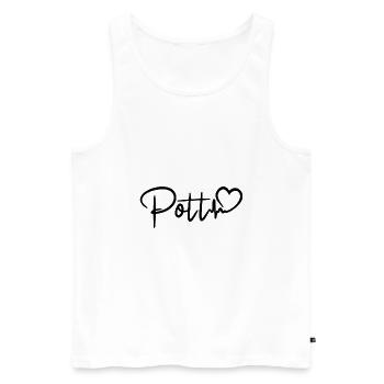 Pott Herzschlag Ruhrpott Liebe - Männer Premium Bio Tank Top - Weiß - Vorne - Michal (187cm)