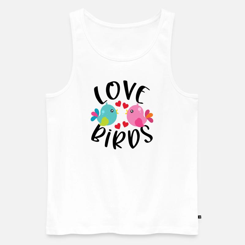 Love Geschenk Valentinstag - Männer Premium Bio Tank Top - Weiß