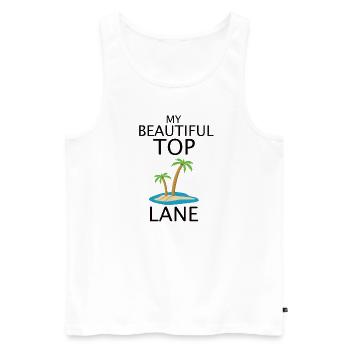 League Legend Top lane fun design - Men's Premium Organic Tank Top - white - Front - AI Model Male 178 light (178cm)