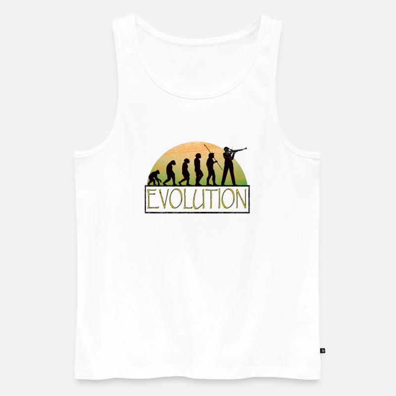 Evolution - Luftgewehr - Männer Premium Bio Tank Top - Weiß