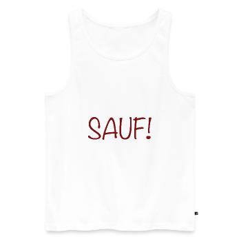 Sauf! - Männer Premium Bio Tank Top - Weiß - Vorne - Michal (187cm)