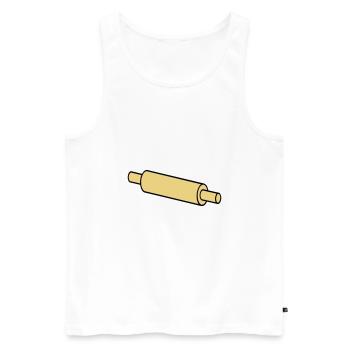 rolling pin - Men's Premium Organic Tank Top - white - Front - AI Model Male 178 light (178cm)