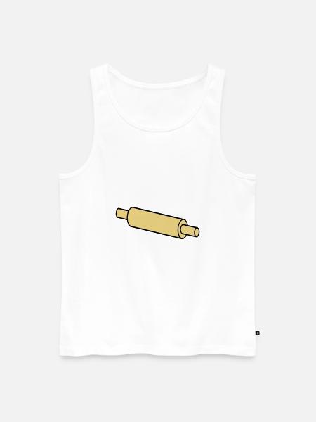 rolling pin - Men's Premium Organic Tank Top - white