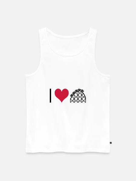 ichliebeachterbahn - Men's Premium Organic Tank Top - white