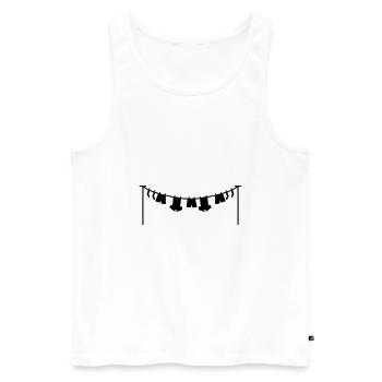 laundry - Men's Premium Organic Tank Top - white - Front - Michal (187cm)