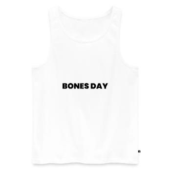 Bones Day - Men's Premium Organic Tank Top - white - Front - Michal (187cm)