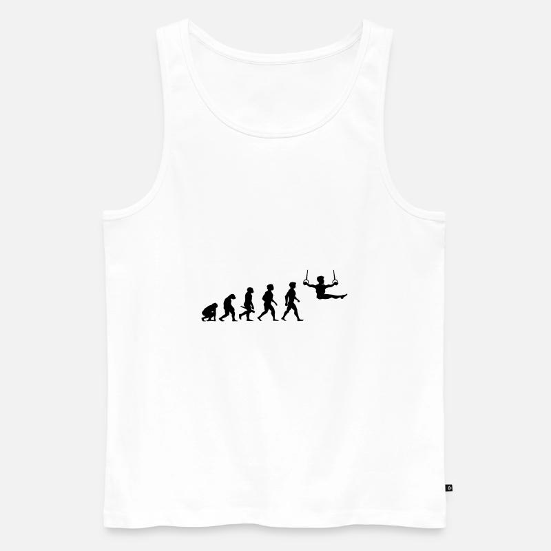 Evolution Gymnastik Turnen Akrobatik Geräteturnen - Männer Premium Bio Tank Top - Weiß