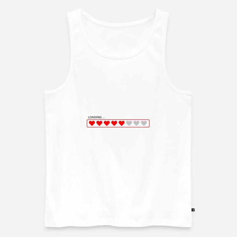 Loading Heart - Männer Premium Bio Tank Top - Weiß