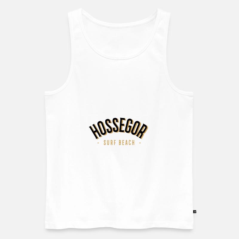 Hossegor - Surf Beach - Männer Premium Bio Tank Top - Weiß