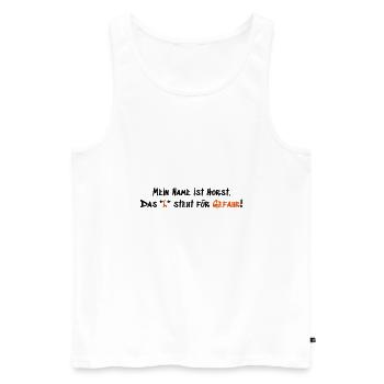Mein Name ist Horst - Männer Premium Bio Tank Top - Weiß - Vorne - Michal (187cm)