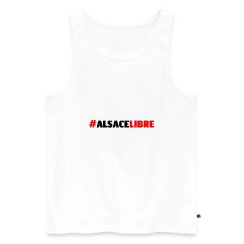 #ALSACELIBRE - FREE ALSACE - Men's Premium Organic Tank Top - white - Front - AI Model Male 178 light (178cm)