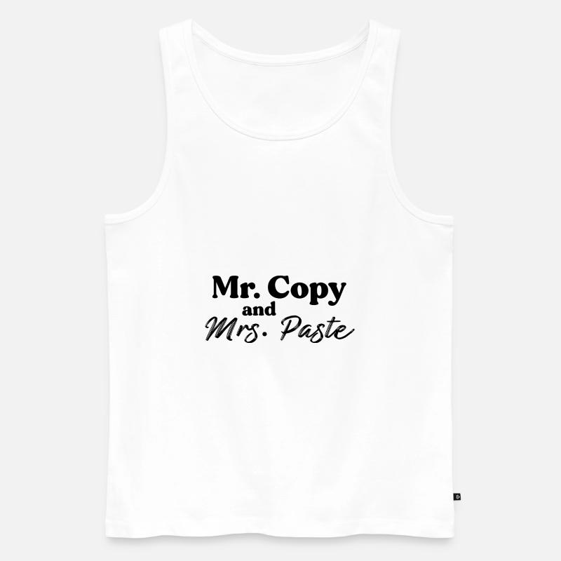 Mr. Copy and Mrs. Paste - Männer Premium Bio Tank Top - Weiß