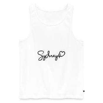 Sydney Heartbeat Australia City Sydney - Débardeur bio Premium Homme - blanc - Devant - Michal (187cm)