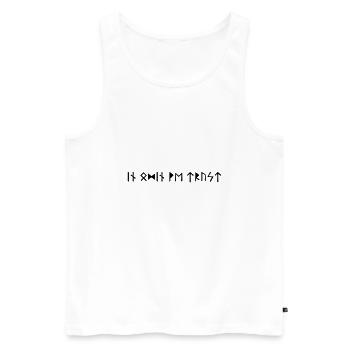 In Odin We Trust - Männer Premium Bio Tank Top - Weiß - Vorne - AI Model Male 178 light (178cm)