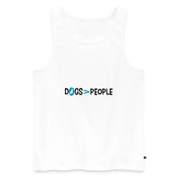 Logo Dogs People - Men's Premium Organic Tank Top - white - Front - Michal (187cm)