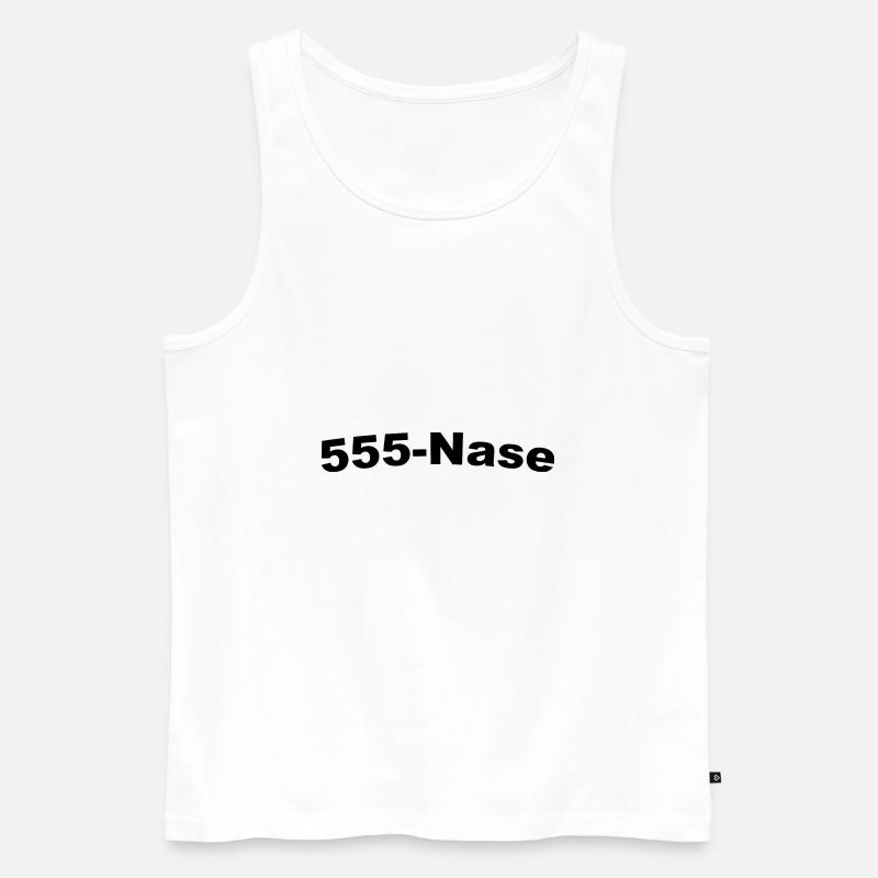 555-Nase - Männer Premium Bio Tank Top - Weiß