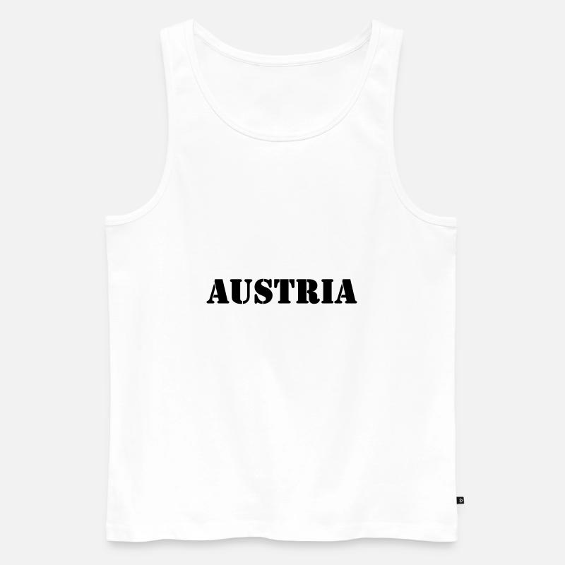 AUSTRIA - Männer Premium Bio Tank Top - Weiß