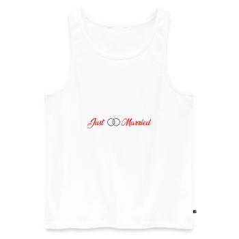 Just Married Rings - Männer Premium Bio Tank Top - Weiß - Vorne - Michal (187cm)