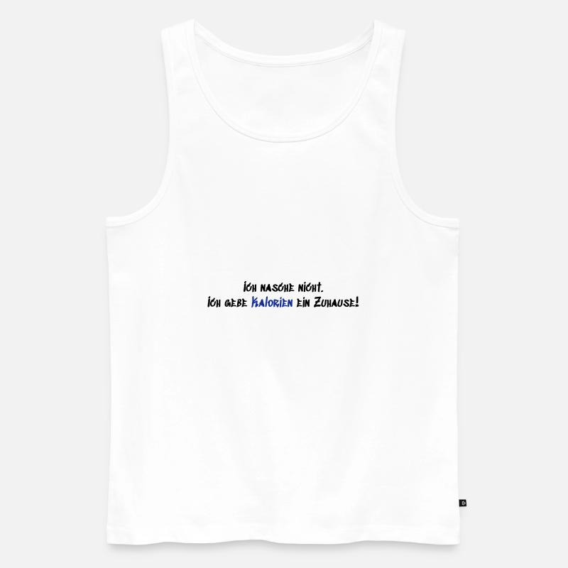 Ich nasche nicht - Männer Premium Bio Tank Top - Weiß