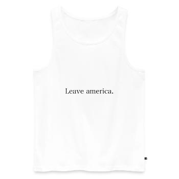 Leave america - Débardeur bio Premium Homme - blanc - Devant - Michal (187cm)