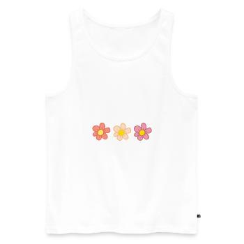 Fleurs - Débardeur bio Premium Homme - blanc - Devant - Michal (187cm)