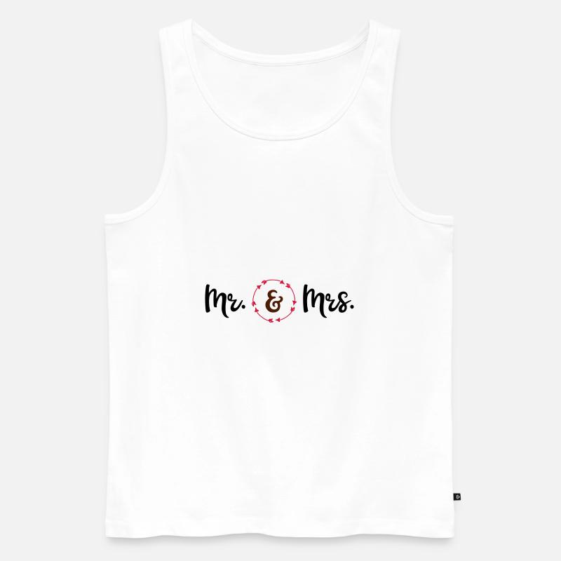 Hochzeit - Männer Premium Bio Tank Top - Weiß