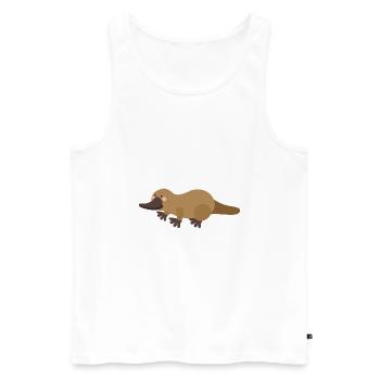 Schnabeltier - Männer Premium Bio Tank Top - Weiß - Vorne - AI Model Male 178 light (178cm)