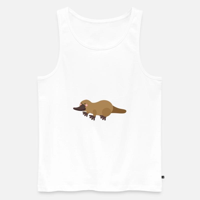 Schnabeltier - Männer Premium Bio Tank Top - Weiß