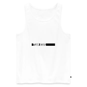 Beam Team Jesus - Men's Premium Organic Tank Top - white - Front - AI Model Male 178 light (178cm)