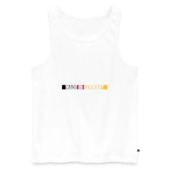 Made in Germany - Men's Premium Organic Tank Top - white - Front - AI Model Male 178 light (178cm)