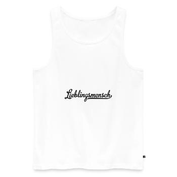 Favourite person - Men's Premium Organic Tank Top - white - Front - AI Model Male 178 light (178cm)