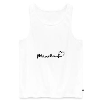 Battement de cœur de Munich - Débardeur bio Premium Homme - blanc - Devant - Michal (187cm)