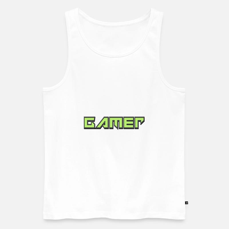 Gamer - Männer Premium Bio Tank Top - Weiß