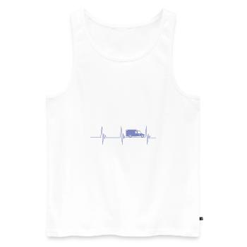 Ambulance Puls Urgences Cadeau - Débardeur bio Premium Homme - blanc - Devant - Michal (187cm)