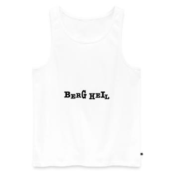 Berg heil - Männer Premium Bio Tank Top - Weiß - Vorne - AI Model Male 178 light (178cm)