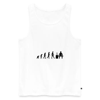 Mann Sauna Geschenk Saunahaus Banja Spa Hamam - Männer Premium Bio Tank Top - Weiß - Vorne - AI Model Male 178 light (178cm)