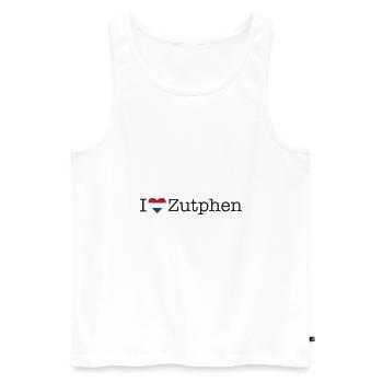 I love Zutphen - Men's Premium Organic Tank Top - white - Front - Michal (187cm)