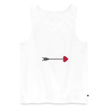 Pfeil Herzpfeil Geschenkidee Valentinstag liebe - Männer Premium Bio Tank Top - Weiß - Vorne - AI Model Male 178 light (178cm)