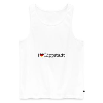I love Lippstadt - Männer Premium Bio Tank Top - Weiß - Vorne - AI Model Male 178 light (178cm)