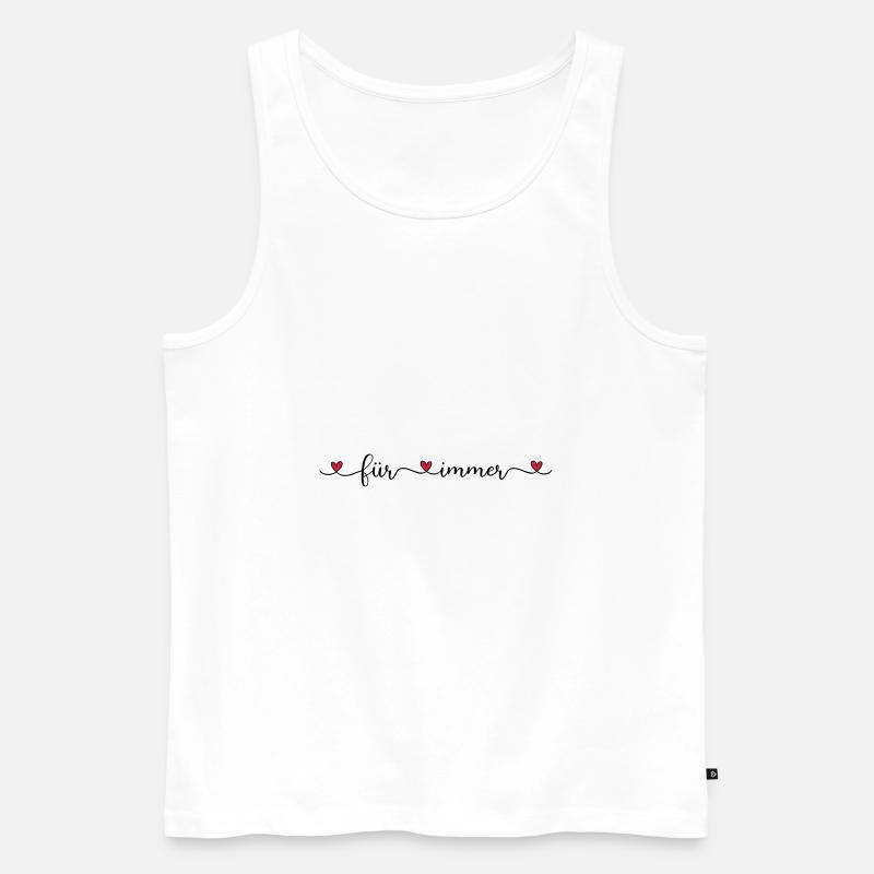 für immer - Männer Premium Bio Tank Top - Weiß