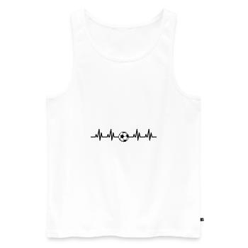 Fussball EKG - Männer Premium Bio Tank Top - Weiß - Vorne - AI Model Male 178 light (178cm)