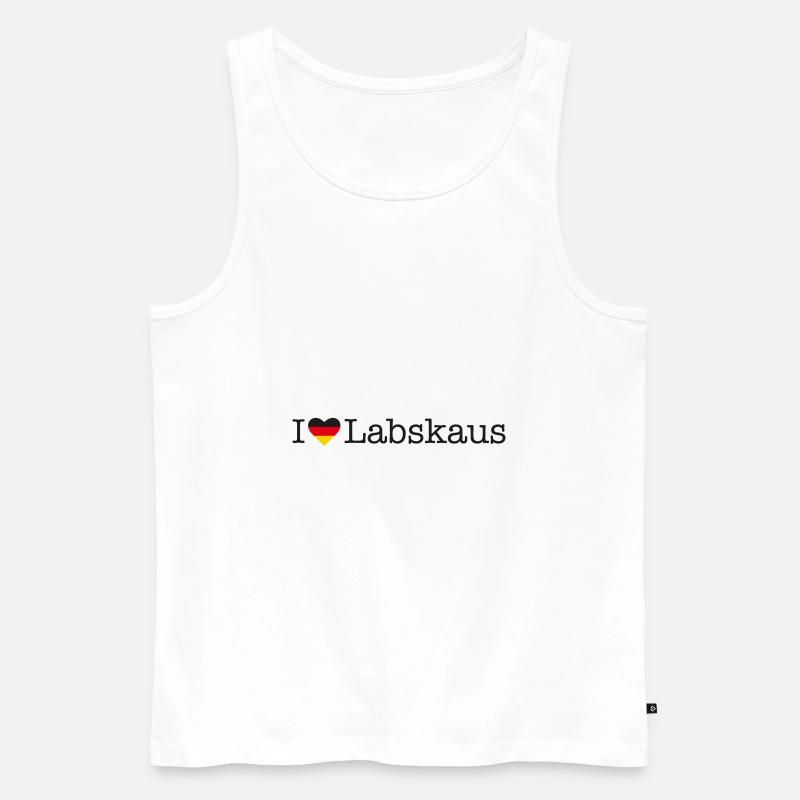 I love Labskaus - Männer Premium Bio Tank Top - Weiß