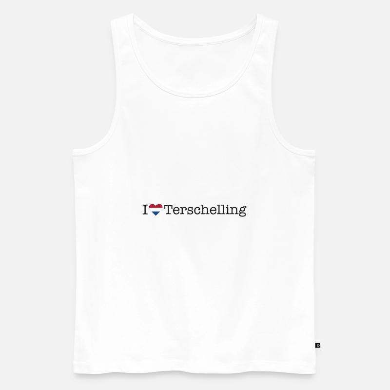 I love Terschelling - Männer Premium Bio Tank Top - Weiß