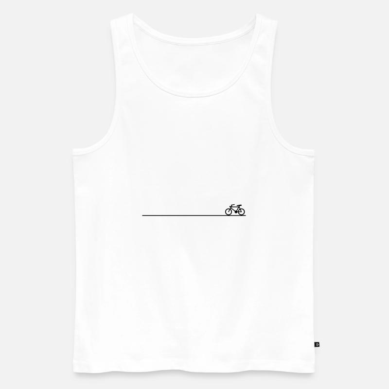Fahrrad - Männer Premium Bio Tank Top - Weiß