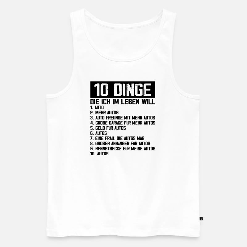 Auto Tuning Schrauber - Männer Premium Bio Tank Top - Weiß