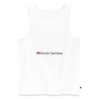 I love South Carolina - Men's Premium Organic Tank Top - white - Front - Michal (187cm)