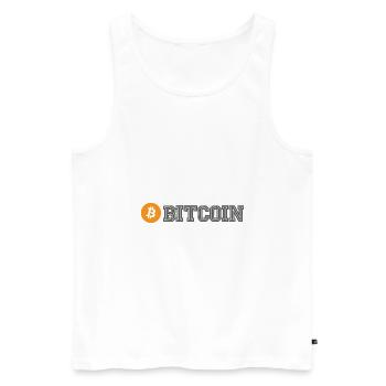 Bitcoin (Bitcoin) - Männer Premium Bio Tank Top - Weiß - Vorne - AI Model Male 178 light (178cm)