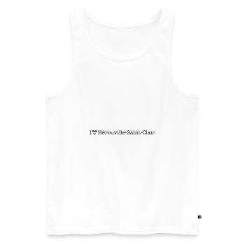 I love Hérouville Saint Clair - Männer Premium Bio Tank Top - Weiß - Vorne - Michal (187cm)